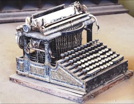 cursed items -- old typewriter ghost town bodie by pdphotos